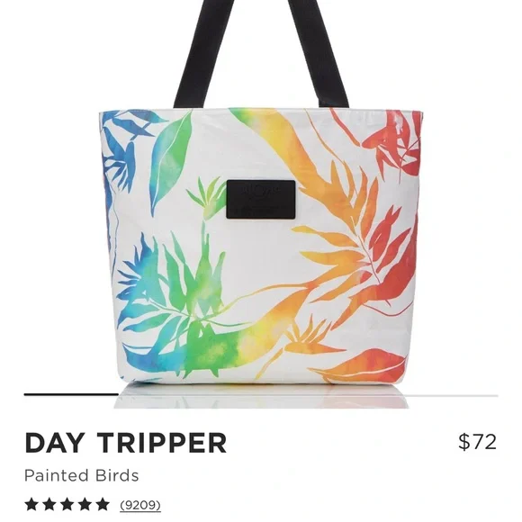 Aloha beach Day Tripper bag Rainbow Painted Birds Day Wet/dry bag. NWT. - Picture 5 of 5